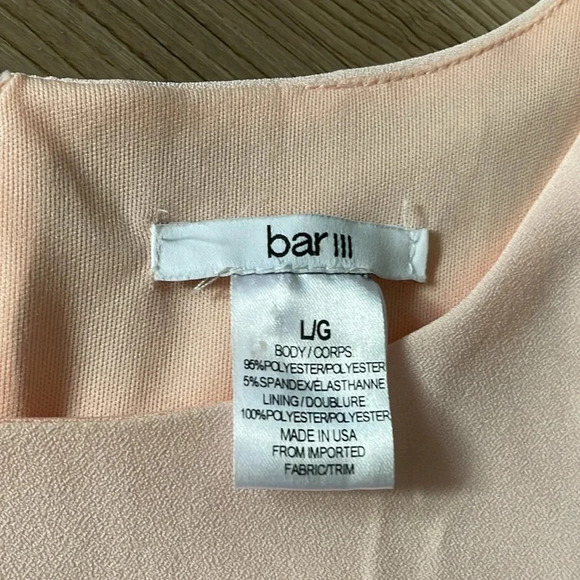 Bar III Women Bell Sleeved Shift Dress Ballet Pink Size L Lined Cocktail Flowy - Picture 6 of 13